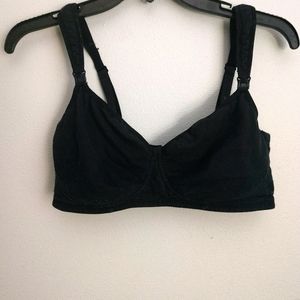 Q-t Intimates black wireless nursing bra 34G